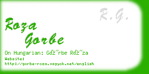 roza gorbe business card